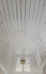 6 Pack 8mm White With Silver Lines Gloss 2.7mm Ceiling Cladding Panel