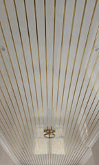 White With Gold Line Ceiling Panel