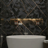 Black Rock 3D PVC Kitchen Bathroom Wet Wall Panel