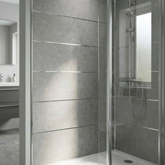 Concrete Grey Gloss PVC Kitchen Shower Wall Panel 2400mm x 1000mm x 10mm