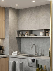 Concrete Grey Gloss Kitchen Bathroom Shower Wall Panel