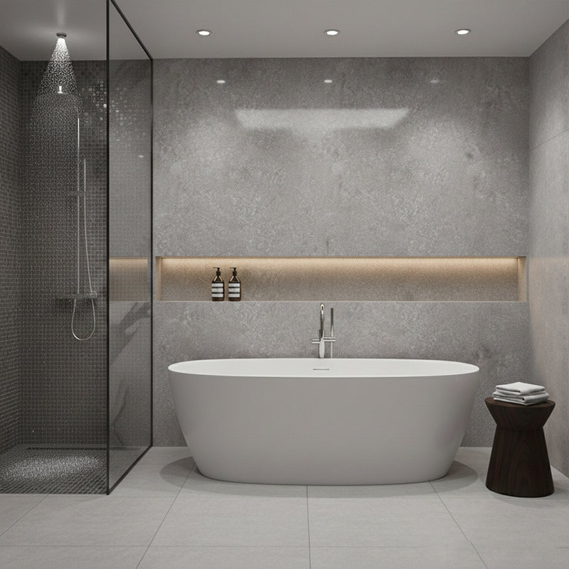 Concrete Grey PVC Shower Wet Wall Panel