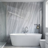 Grey Ocean Marble Gloss PVC Kitchen Shower Wall Panel 2400mm x 1000mm x 10mm