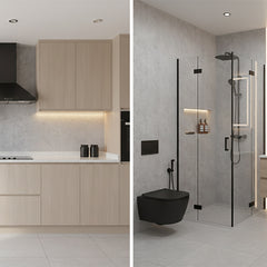 Grey Slate Gloss PVC Shower Wall Panel