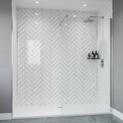 Herringbone Gloss PVC Kitchen Bathroom Wall Panel