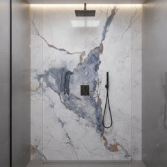 Artistic Blue Solid Core Media Wall Panel