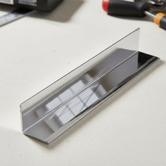 L Shape Chrome PVC Waterproof Shower Wall Panel Trim 2400mm x 10mm