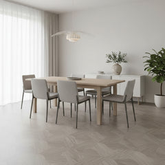 Light Grey Gloss Finish Laminate Flooring Planks