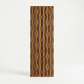 Natural Oak Wavy Design Acoustic Wall Panel - Sound Absorbing Slat Wall (2400mm x 600mm x 21mm)
