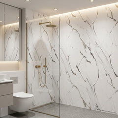 Orian Silver Gloss PVC Kitchen Bathroom Wet Wall Panel