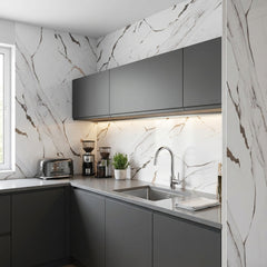 Orian Silver Gloss PVC Kitchen Bathroom Wet Wall Panel