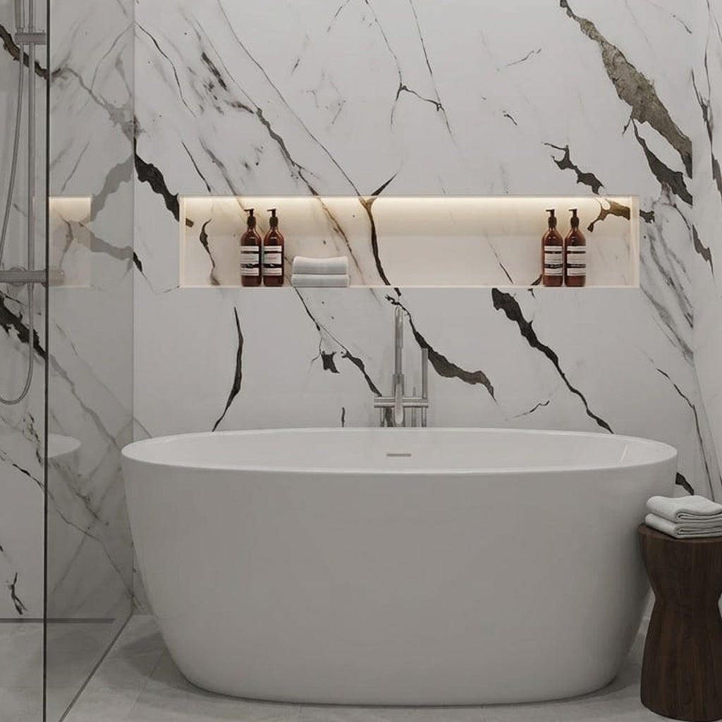 Orian Silver Gloss PVC Kitchen Bathroom Wet Wall Panel