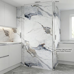 Prestige Marble Matt PVC Shower Kitchen Bathroom Wet Wall Panel