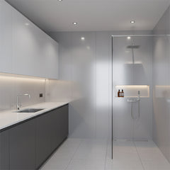 Silver Mirror Kitchen Shower Wall Panel