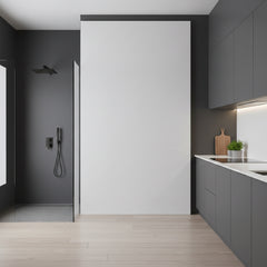 Solid White Wood Effect Wall Panel