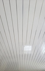 6 Pack 8mm White With Silver Lines Gloss 2.7mm Ceiling Cladding Panel