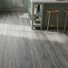 Waterproof & Fire-Resistant American Oak Grey SPC Vinyl Flooring - Anti-Slip Home & Commercial Use