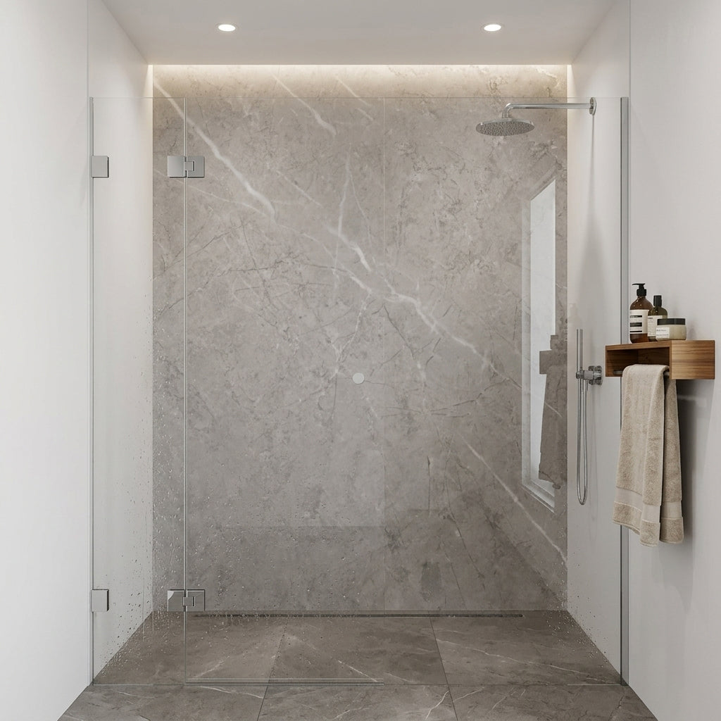 Bianco Luna Kitchen Bathroom Media Solid Wall Panel
