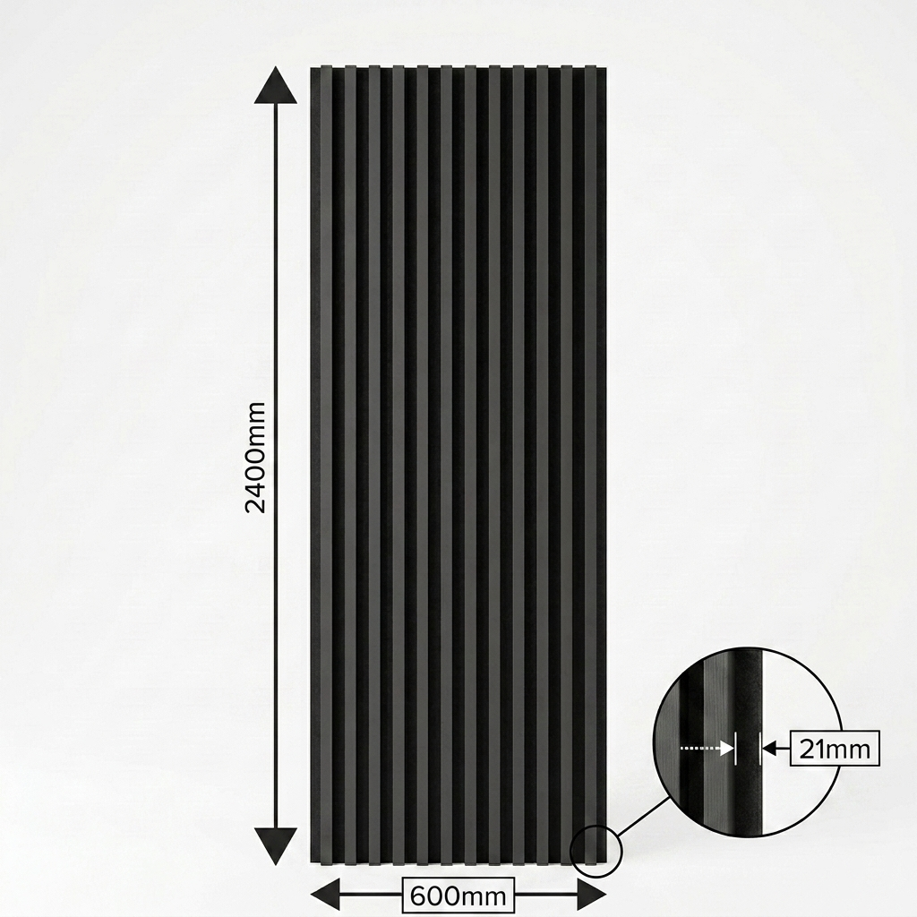 Black Grey Acoustic Wall Panel in Dining room