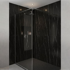 Black Marble Gloss PVC Kitchen Shower Wall Panel 2400mm x 1000mm x 10mm