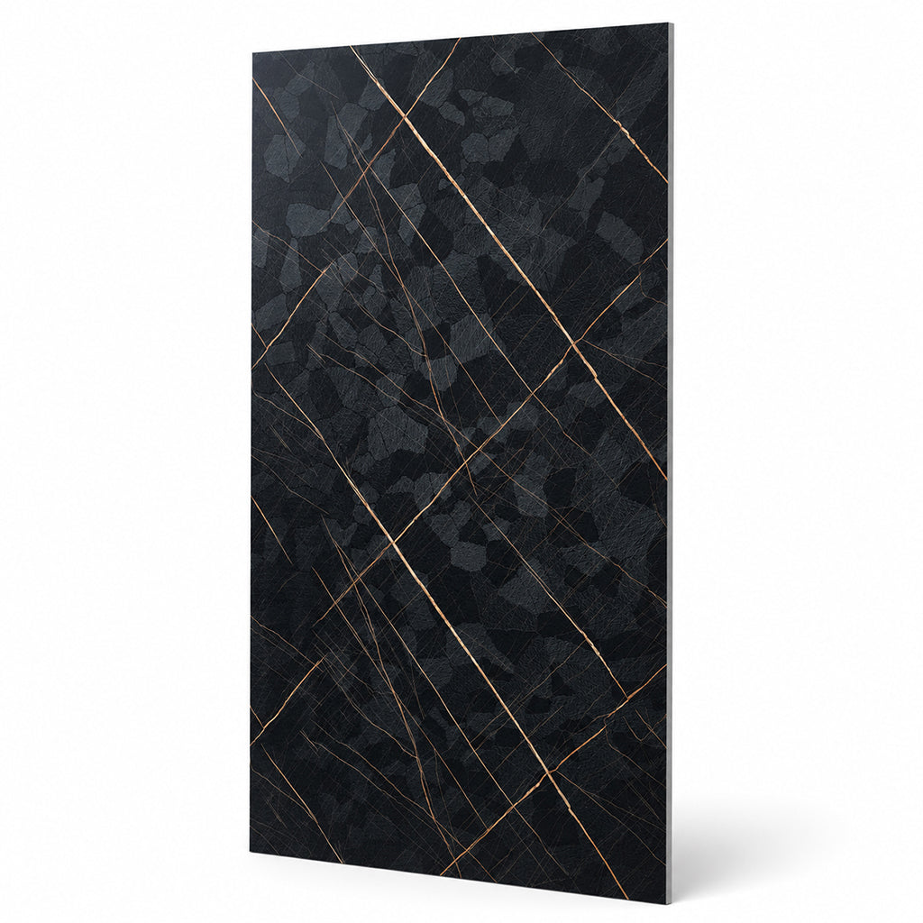 Black Rock 3d PVC Shower Kitchen Wall Panel