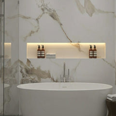 Carrara Bronze 3D PVC Kitchen Bathroom Wet Wall Panel
