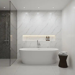 Carrar Marble PVC Shower Wet Wall Panel