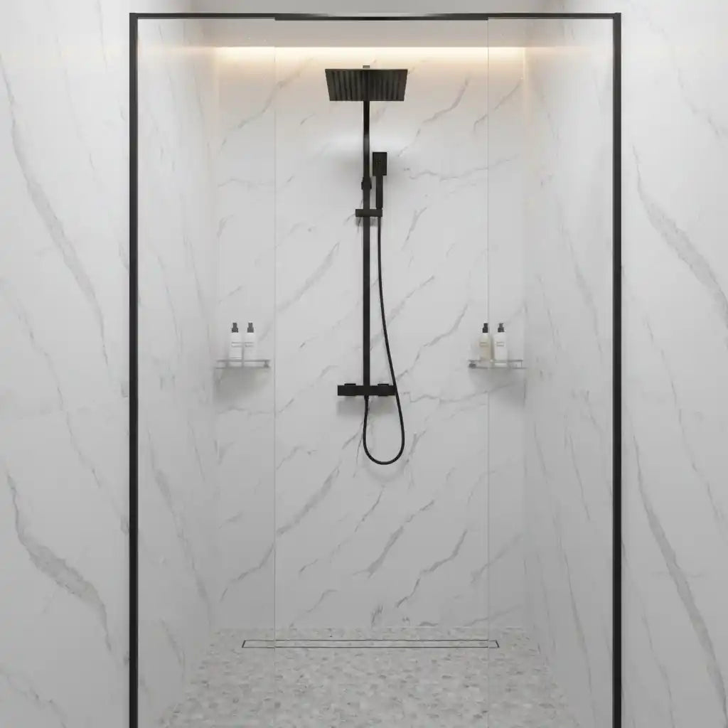 Carrara Marble Matt Shower Kitchen Wet Wall Panel