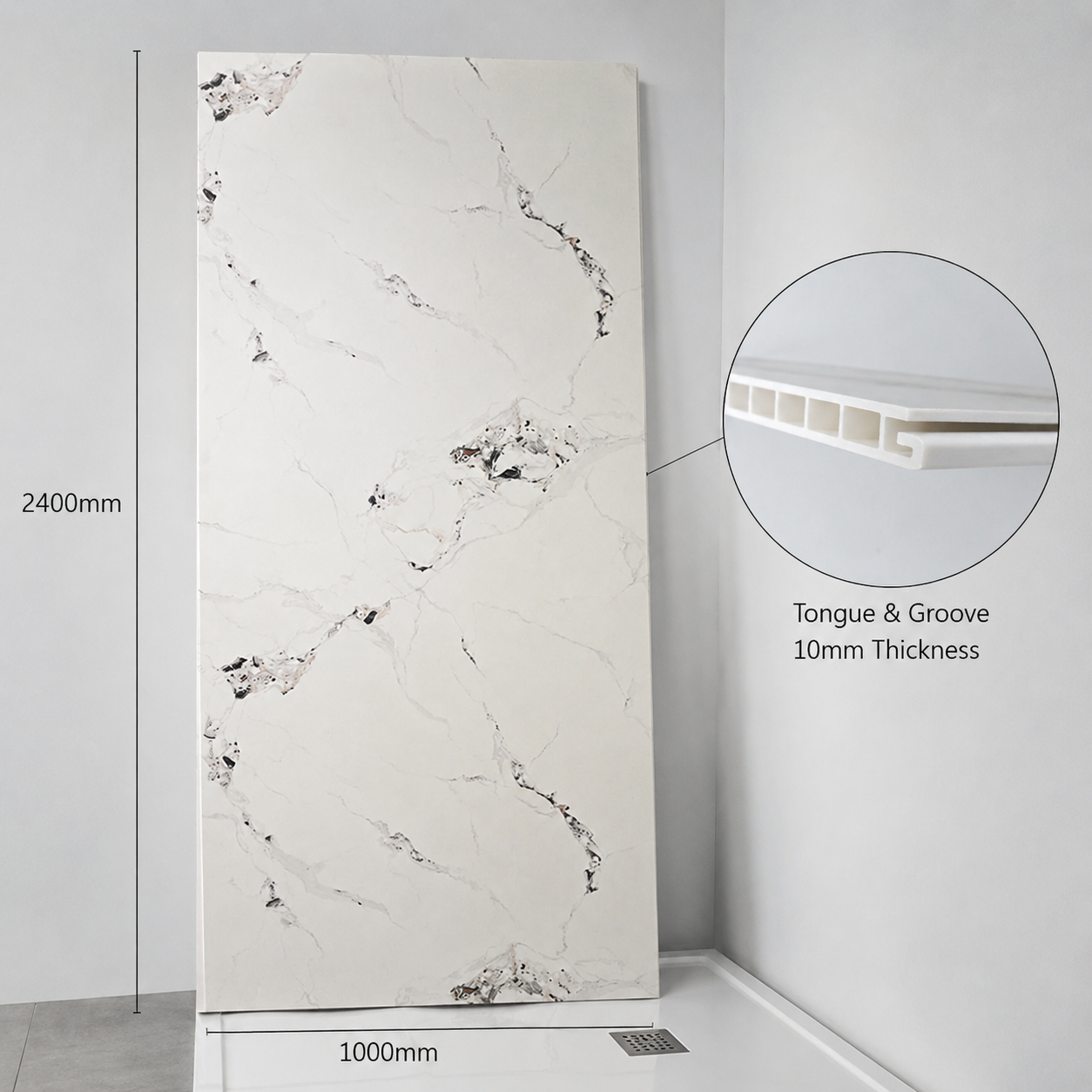Platinum Whisper PVC Kitchen Bathroom Shower Wet Wall Panel