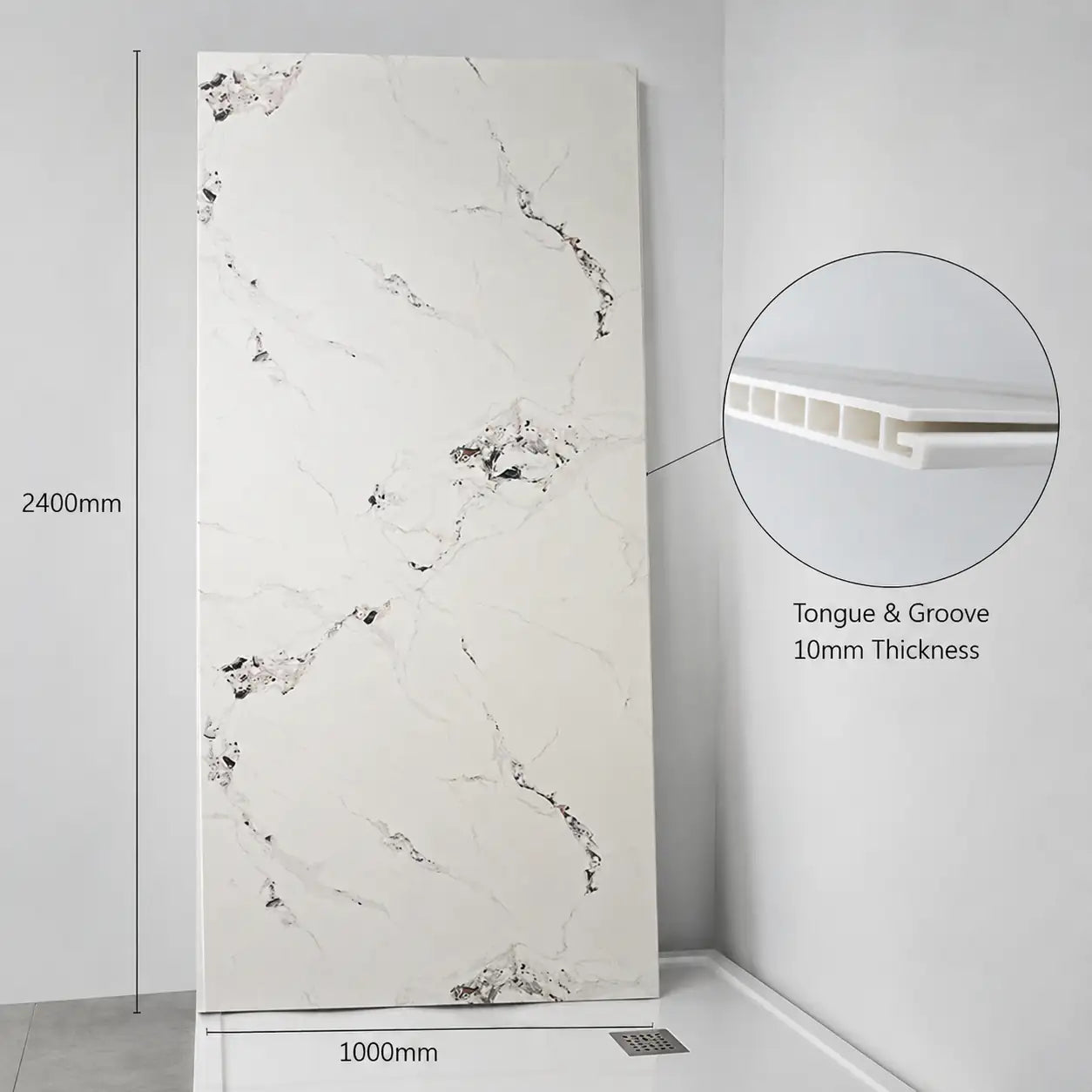 Platinum Whisper PVC Kitchen Bathroom Shower Wet Wall Panel