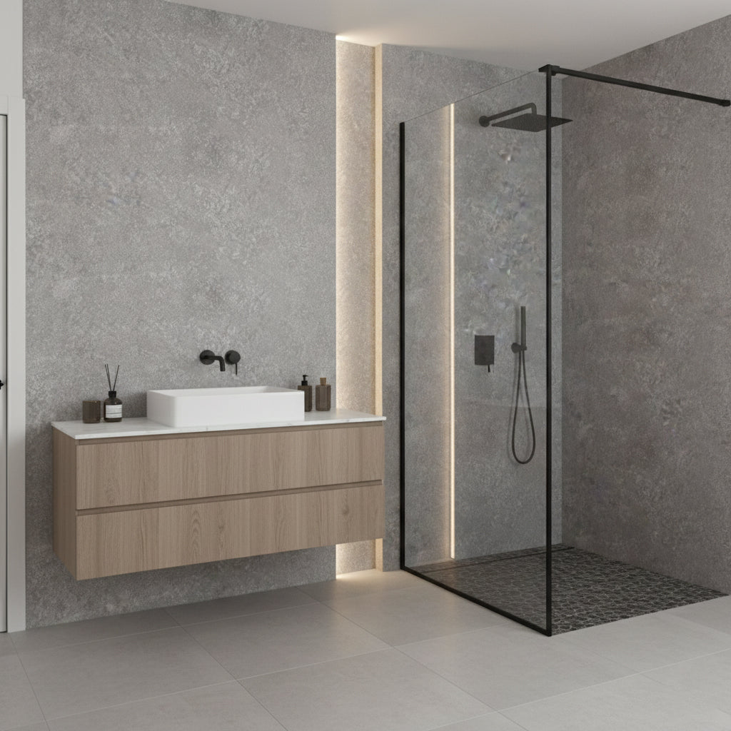 Concrete Grey PVC Shower Kitchen Wet Wall Panel