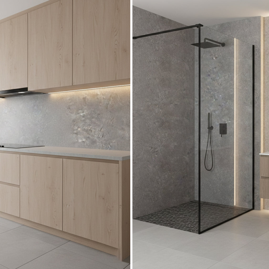 Concrete Grey PVC Shower Kitchen Wet Wall Panel