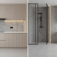 Concrete Grey PVC Shower Kitchen Wet Wall Panel