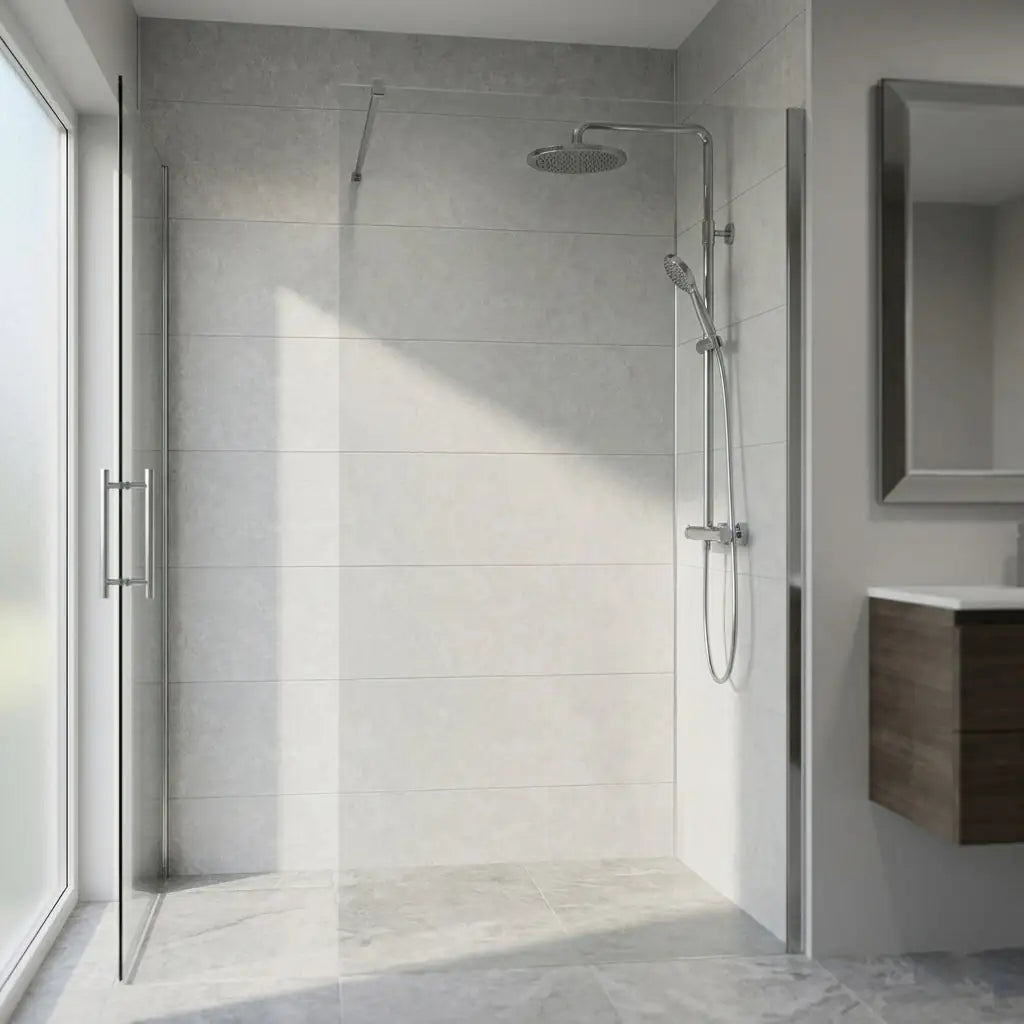 Concrete White Matt Kitchen Bathroom Wet Wall Panel