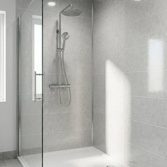 Concrete White Gloss Kitchen PVC Wet Wall Panel