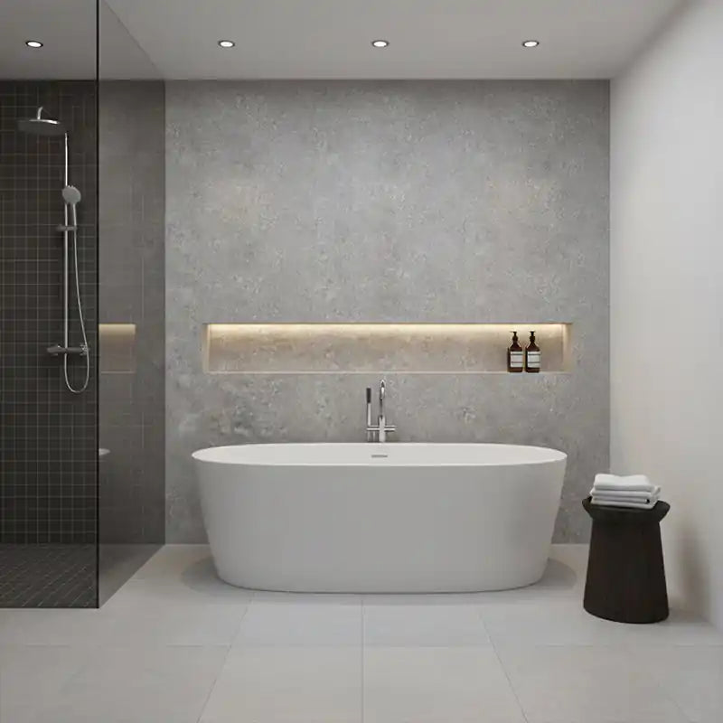 Concrete Grey PVC Wet Wall Panel