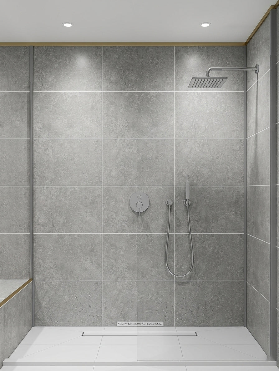Concrete Grey Matt PVC Wet Wall Panel