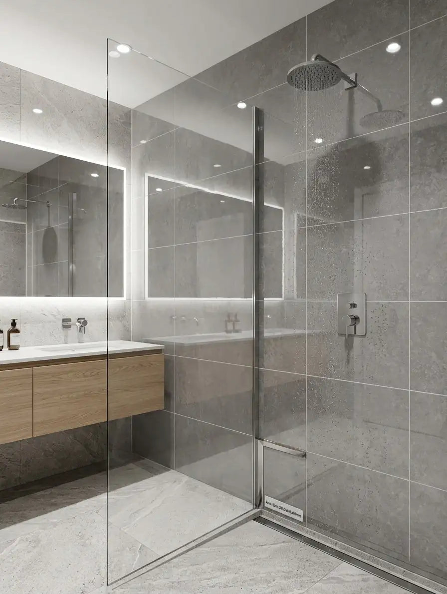 Concrete Grey Gloss PVC Wet Wall Panel
