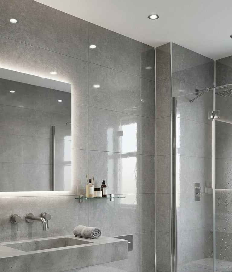Concrete Grey Matt PVC Kitchen Bathroom Wall Panel