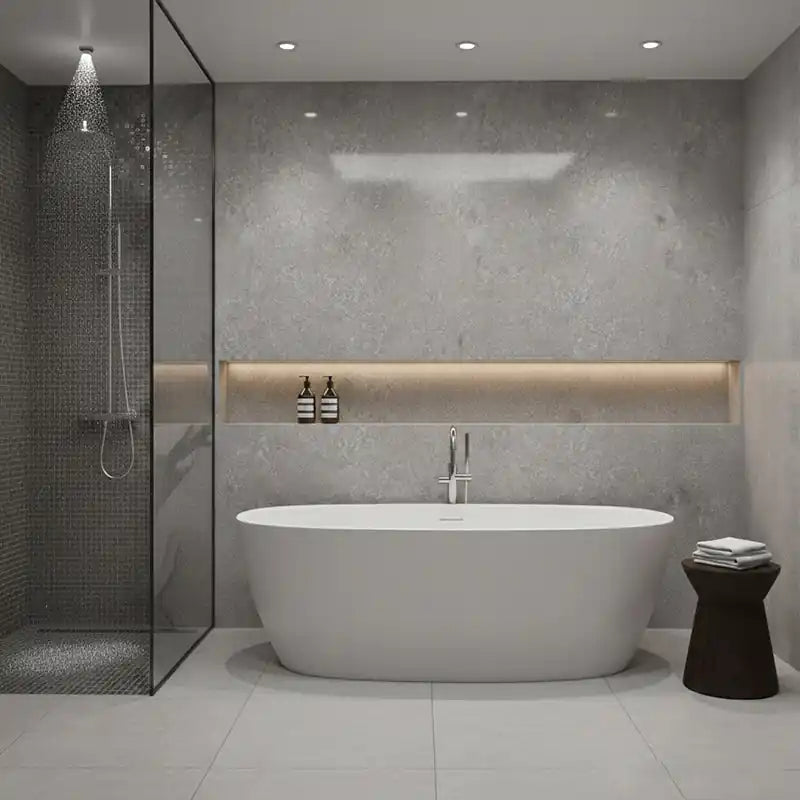 Concrete Grey PVC Shower Wet Wall Panel
