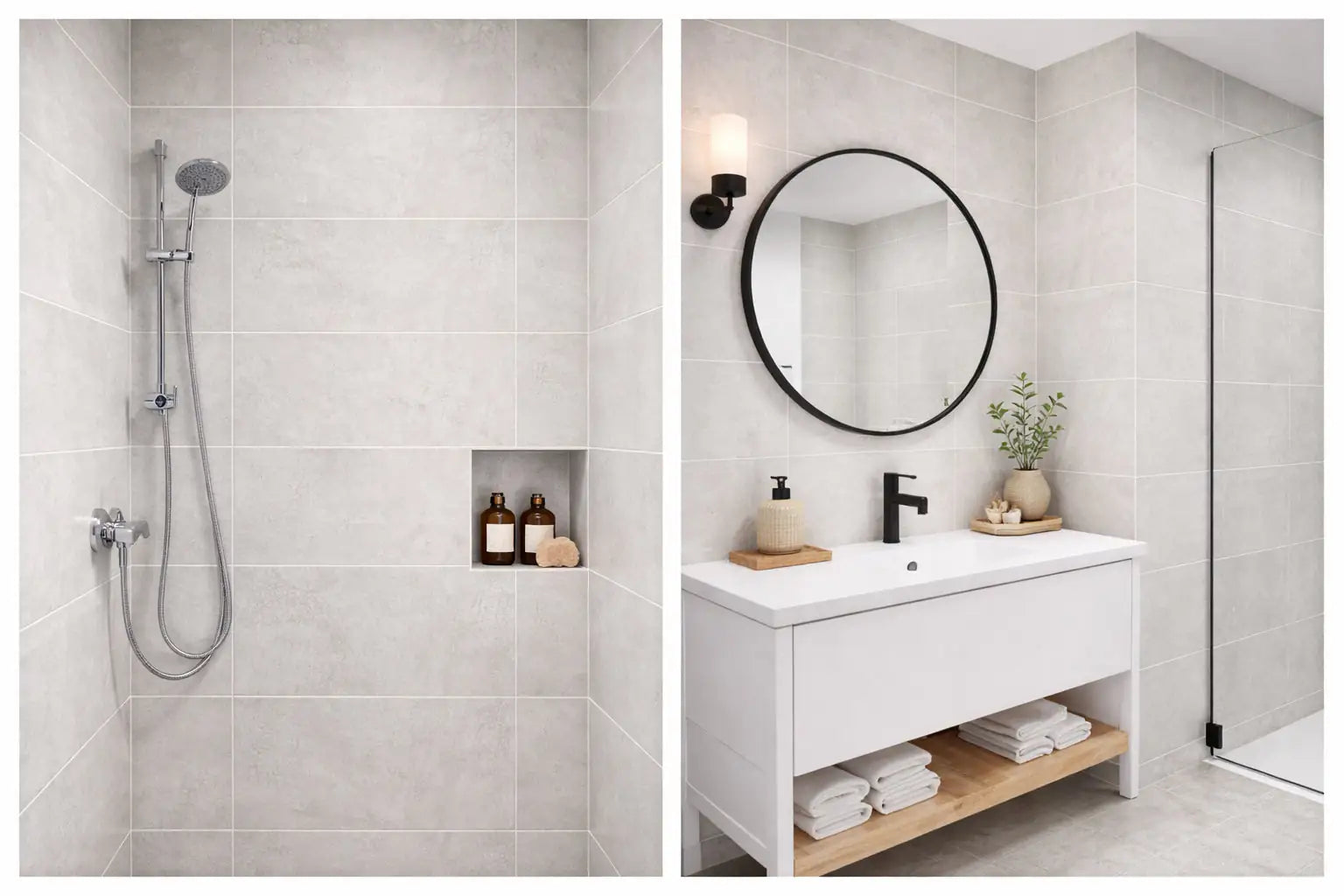 Concrete White Matt Kitchen Bathroom PVC Wet Wall Panel