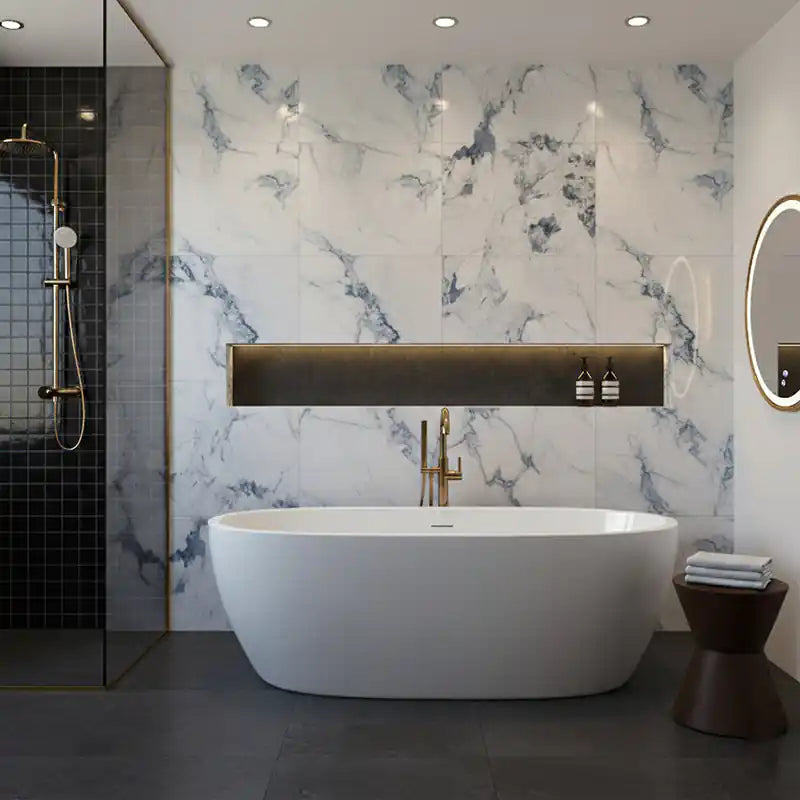 Crush Blue PVC Shower Wet Wall Panel