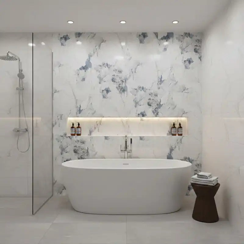 Crush Blue PVC Wet Wall Panel 