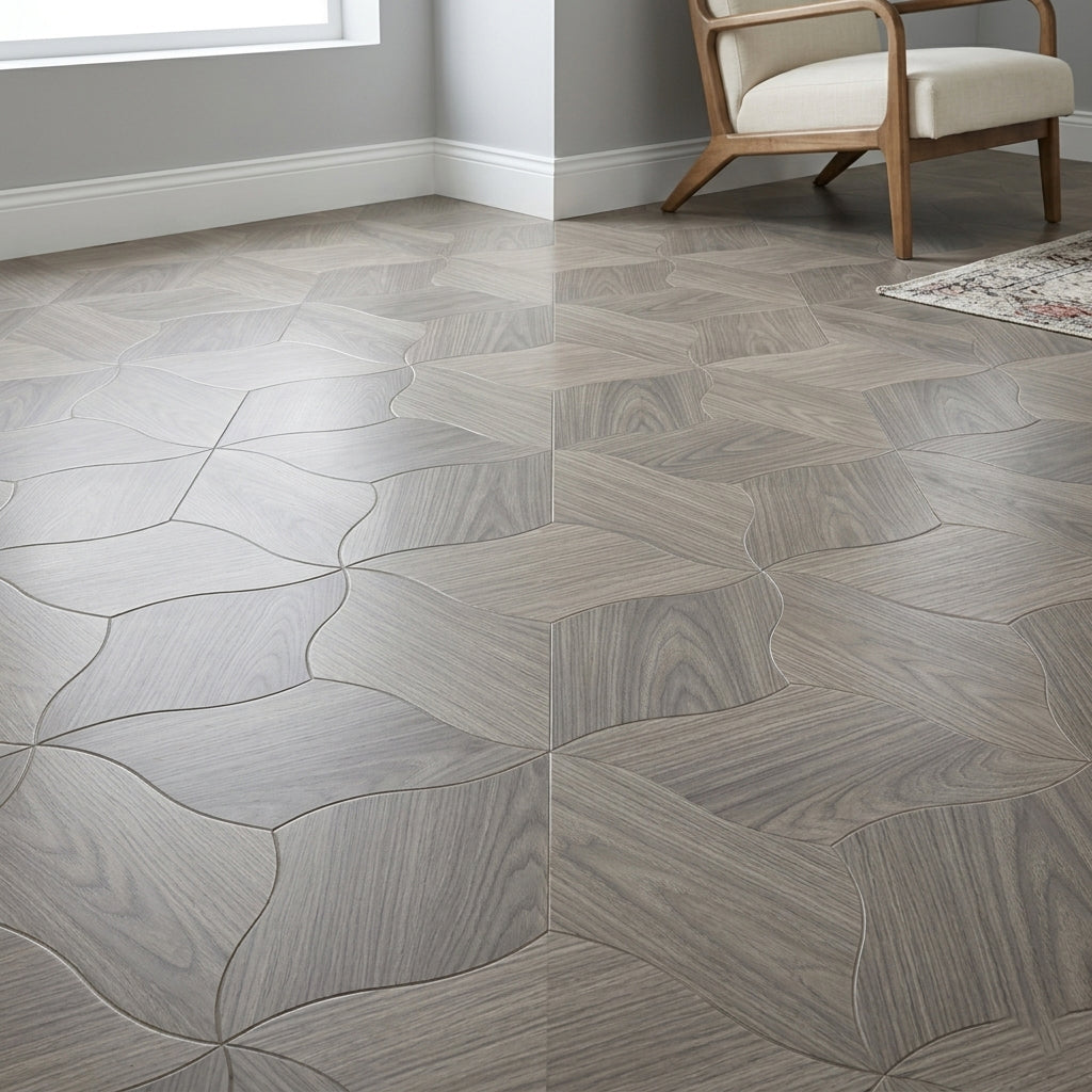 Dark Oak Matt Aging Swirl Flooring Planks