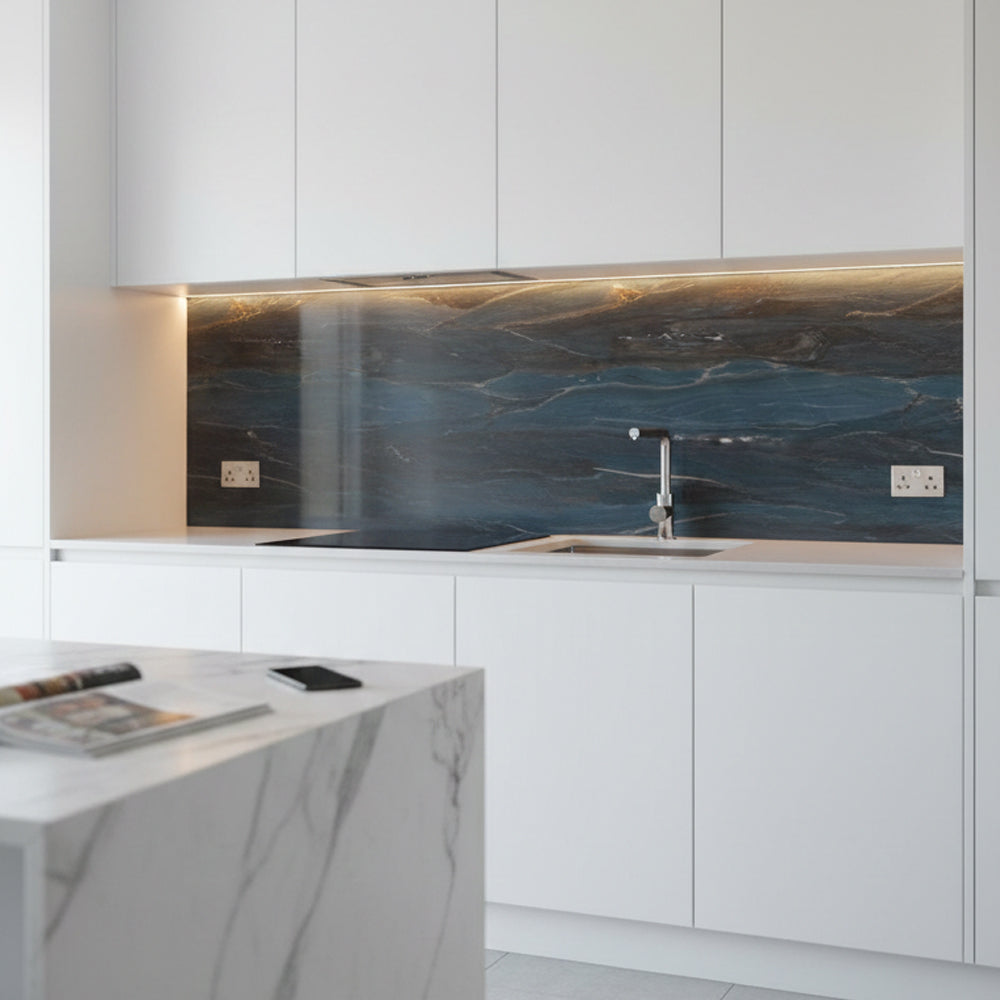 Deep Ocean Blue Solid Core Wall Panel