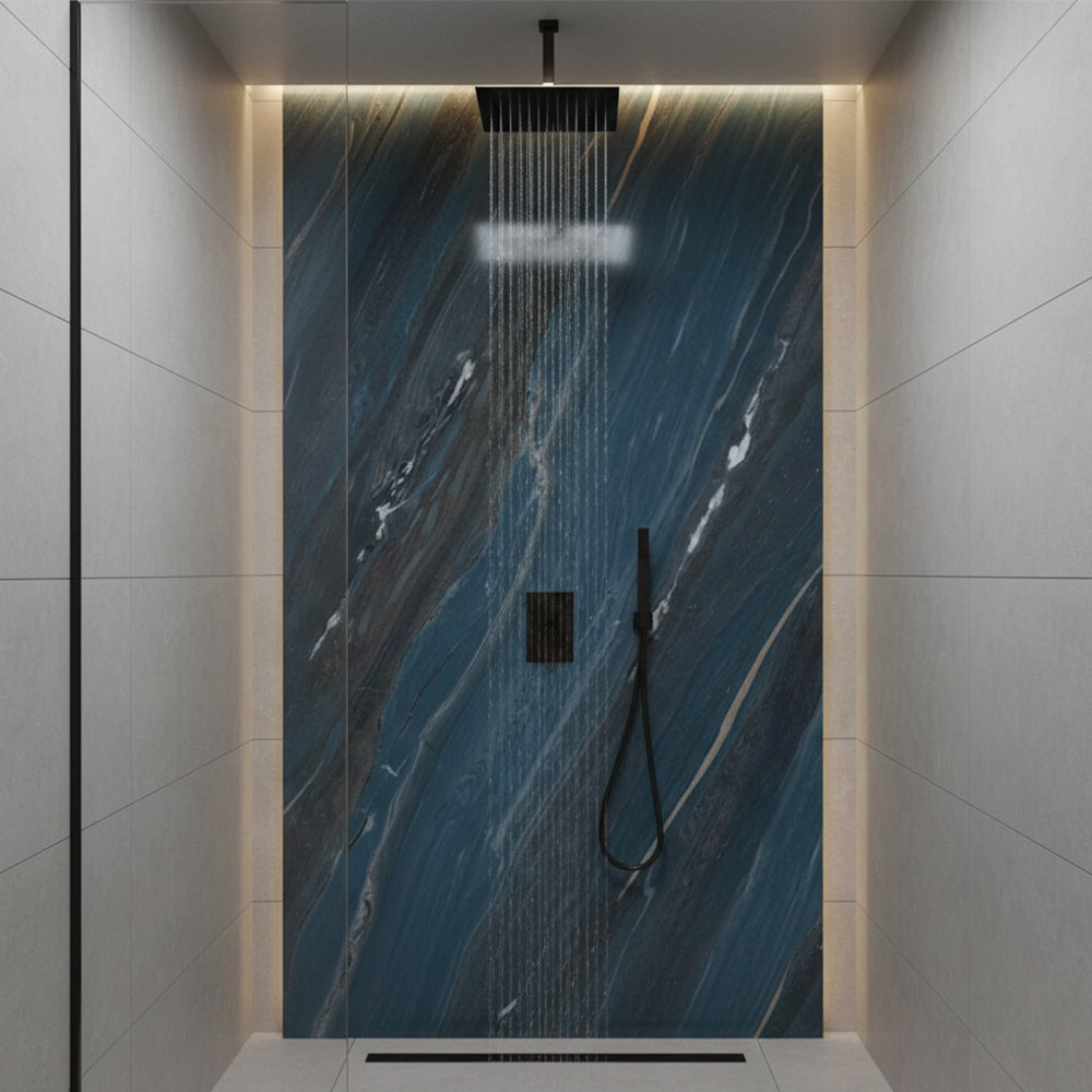 Deep Ocean Blue Solid Core Wall Panel