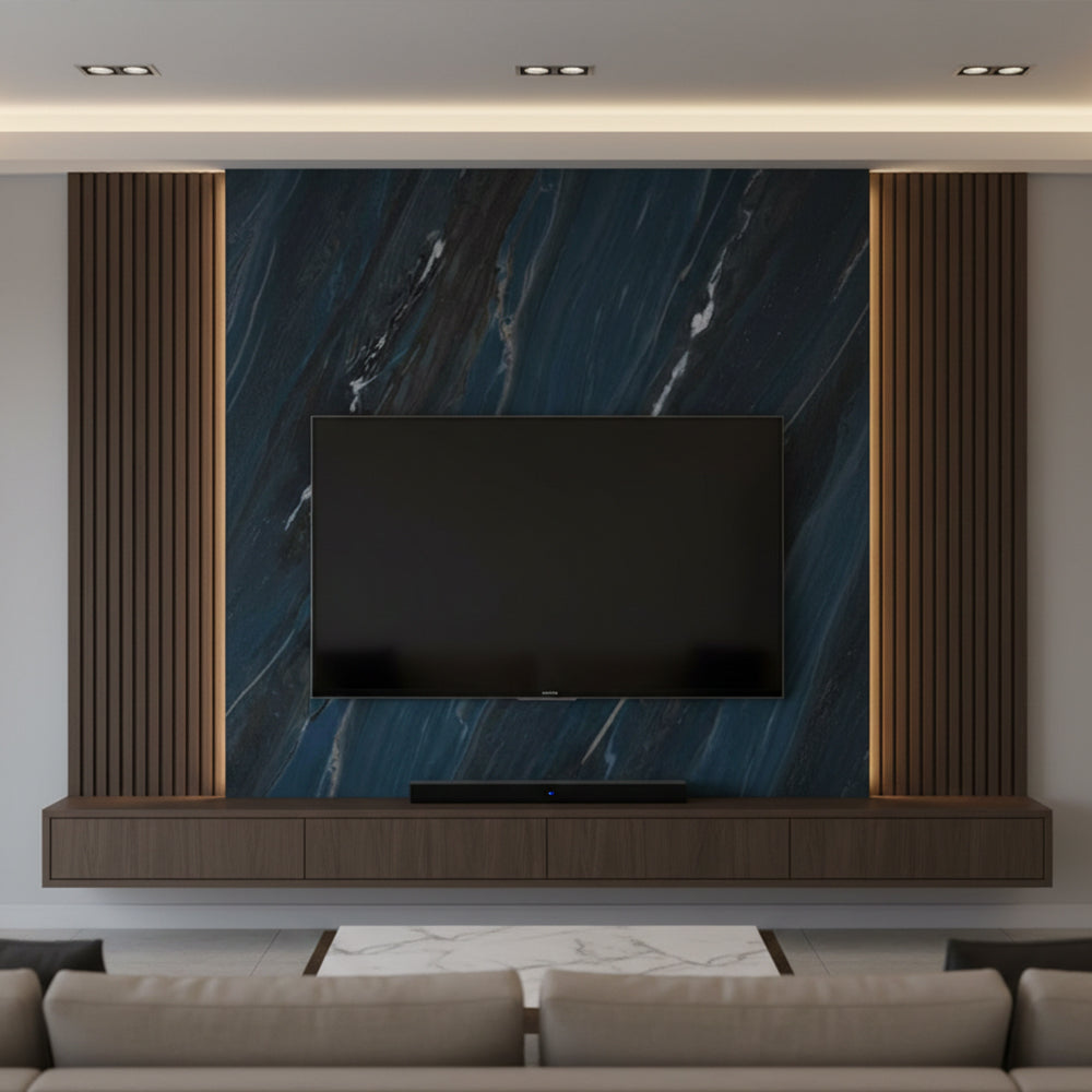Deep Ocean Blue Solid Core Wall Panel