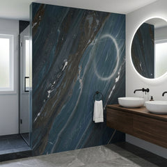 Deep Ocean Blue Solid Core Wall Panel