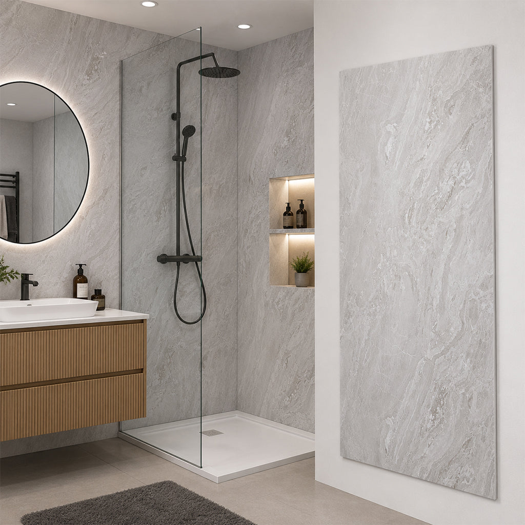 Glaze Stone Gloss PVC Kichen Bathroom Wall Panel