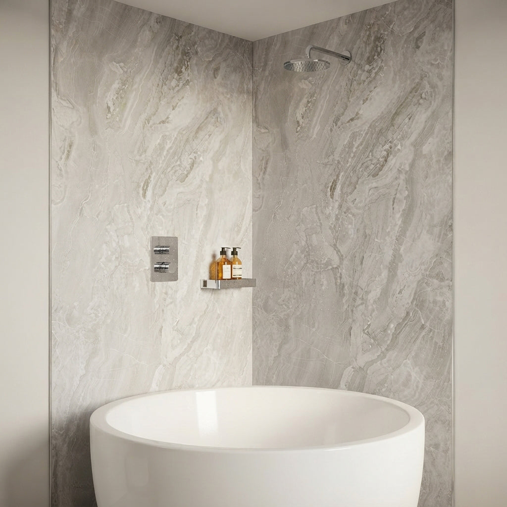 Glazed Stone Matt PVC Shower Kitchen Wet Wall Panel